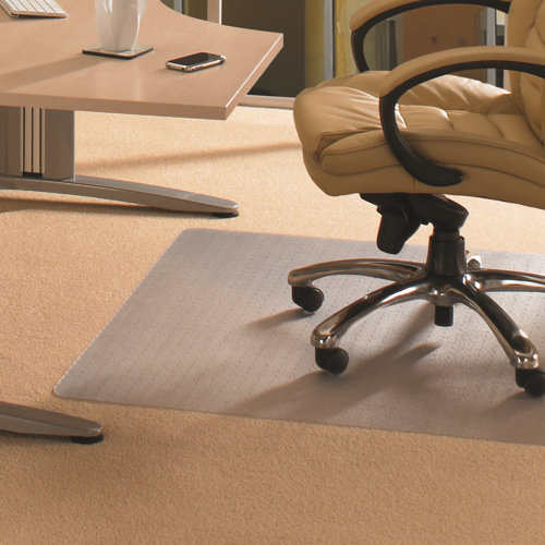 FLOORTEX Advantagemat Vinyl Rectangular Chair Mat for Carpets up to 3/8